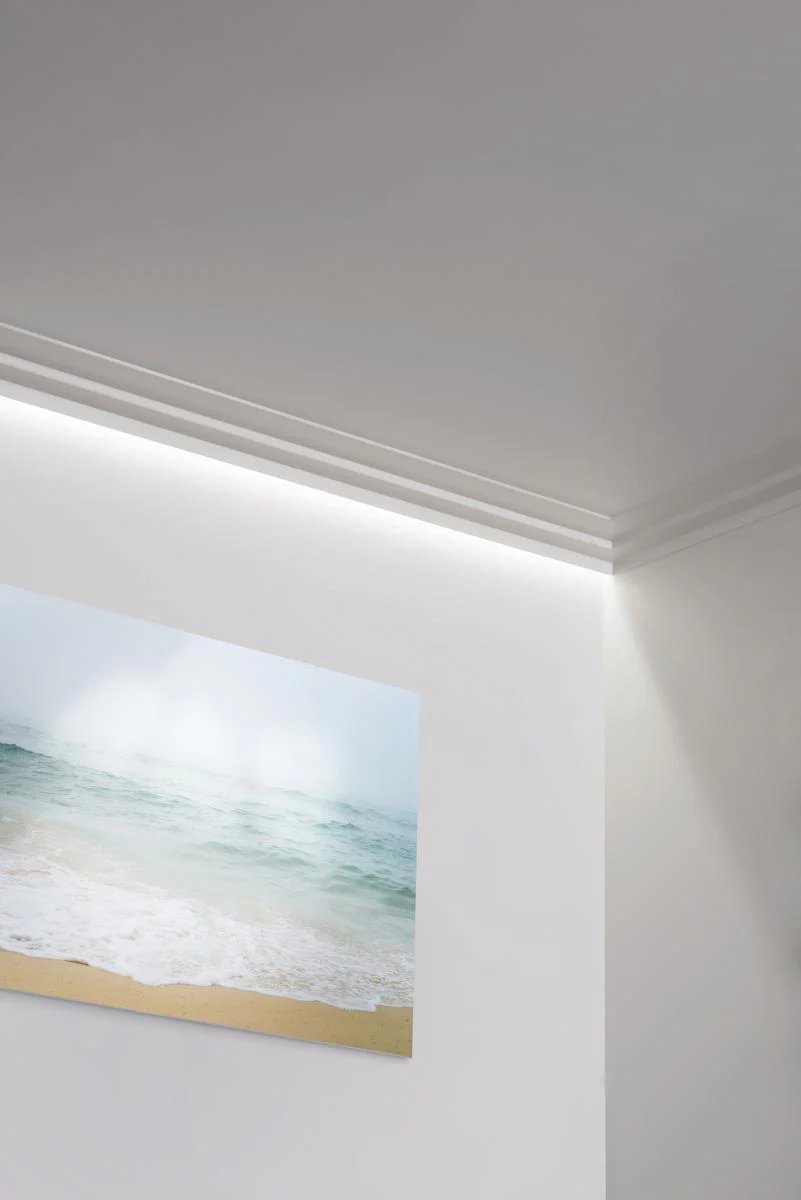C390 STEPS Corniche plafond pour éclairage indirect et cache tringle à rideaux Orac Decor - 6x10x200cm (h x p x L) - moulure décorative polyuréthane - Image 5