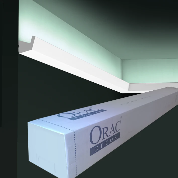 CX189 Corniche pour éclairage indirect Orac Decor - 2,7x2,7x200cm (h x p x L) - moulure décorative polymère - Image 6